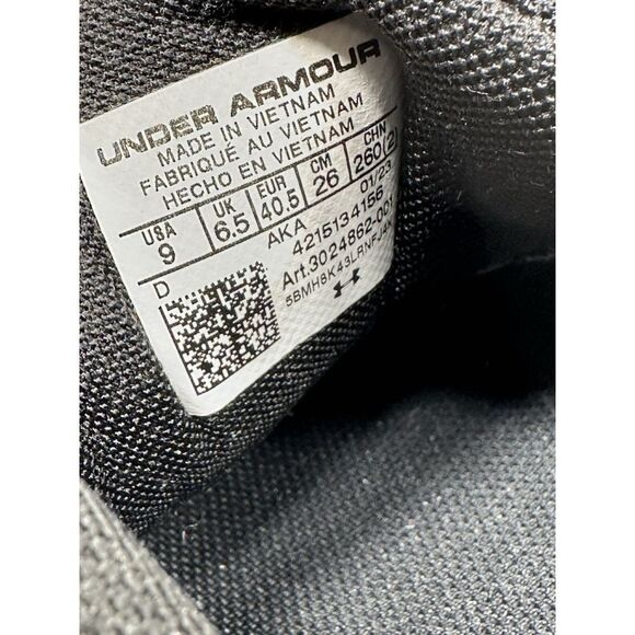 UNDER ARMOUR WOMEN'S CHARGED ASSERT 9 RUNNING SHOE BLACK WHITE SIZE 9 - Picture 8 of 8